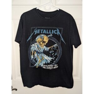 Metallica Their Money Tips Her Scales Again Doris T-Shirt Black Men's Large
